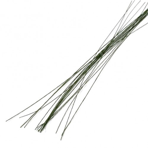 Проволока флористическая зеленая № 30 длина 30 см 10 шт (5 шт)