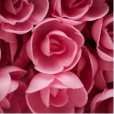 Вафельные цветы "Розы большие розовые" 3,5 см (56 шт)