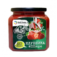 Пюре замороженное "Proff Puree" Без сахара клубника 500 гр (6 шт)