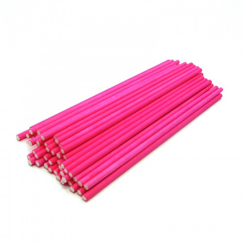 Палочки для кейк-попсов бумажные 15 см розовые 50 шт (2 шт)