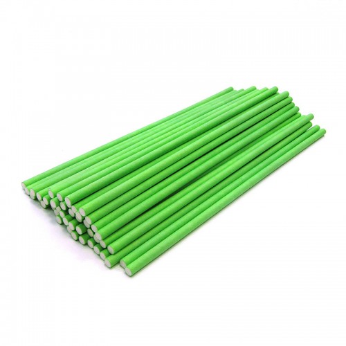 Палочки для кейк-попсов бумажные 15 см зеленые 50 шт (2 шт)
