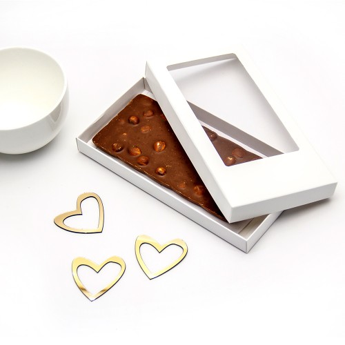 Коробка для шоколадной плитки (белая) 180х90х17 мм (50 шт)