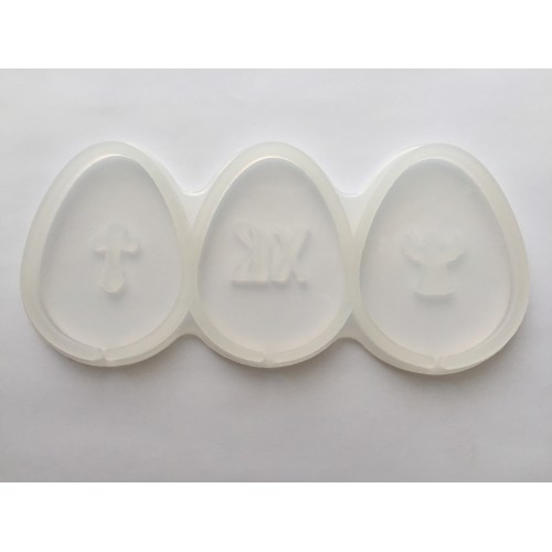 Форма для леденцов силикон "Яйца с декором" 7 см (2 шт)