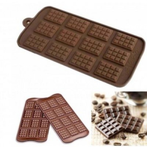 Форма для шоколада силикон "Плитка мини" 12 ячеек 21х11 см (5 шт)