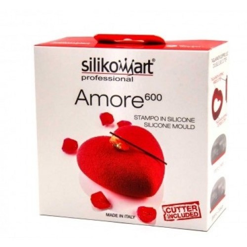 Форма для выпечки силикон SilikoMart Amoreset "Сердце миди+вырубка"