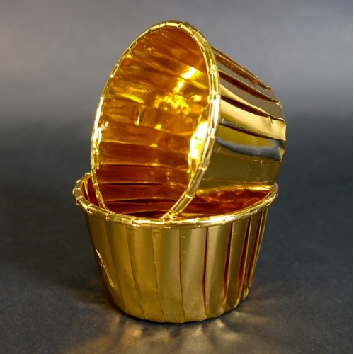 Капсула для маффинов золотая с ламинацией 50/40мм (50 шт)