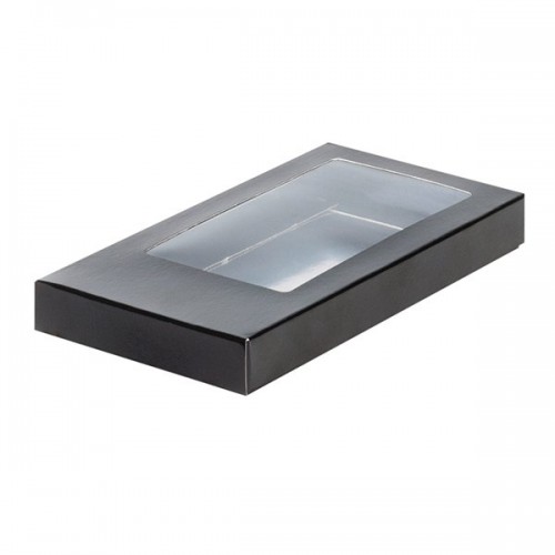 Коробка для шоколадной плитки (черная) 180/90/17мм (50 шт)