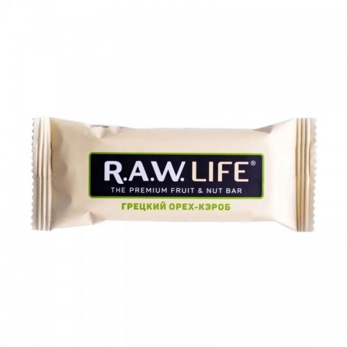 Орехово-Фруктовый батончик "R.A.W. LIFE" Грецкий орех-Кэроб 47 гр