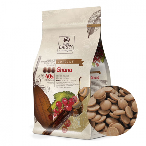 Шоколад молочный "Cacao Barry" Ghana 40,5% (1 кг)