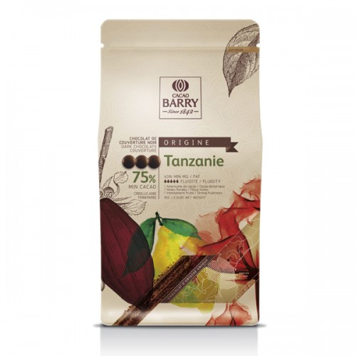 Шоколад темный "Cacao Barry" Tanzanie 75% (1 кг)