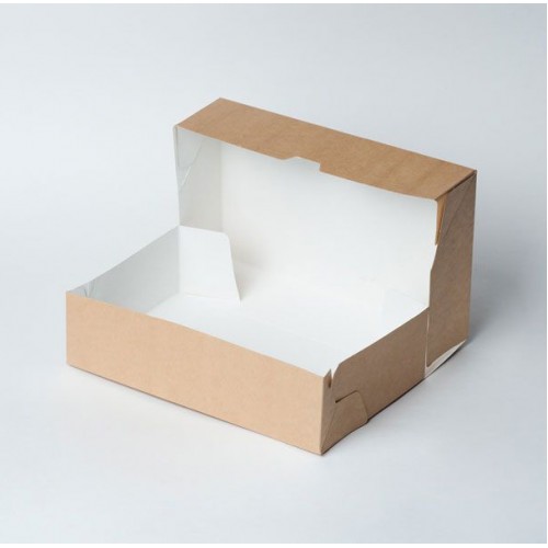 Коробка ЭКО для пирожных 140/230/60мм (крафт) 50шт