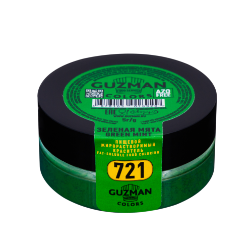 Краситель сухой "Guzman" жирорастворимый зеленая мята 5 гр (4 шт)