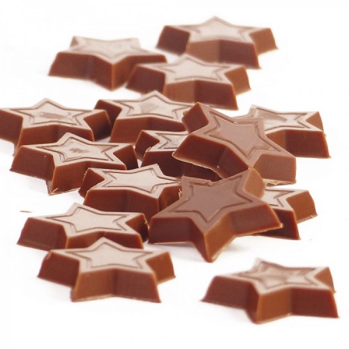 Шоколадные звезды из молочного шоколада Сallebaut (352шт)
