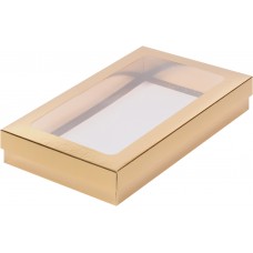 Коробка для клубники в шоколаде (золото) 250х150х40 мм (50 шт)