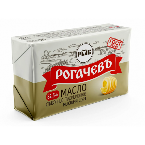 Масло Сливочное "Рогачевъ" 82,5% 180 гр (10 шт)