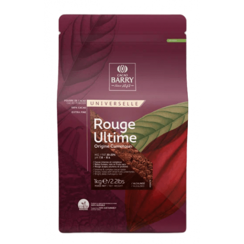 Какао порошок алкализованный Rouge Ultime "Cacao Barry" 20-22% (1 кг)