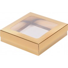 Коробка для клубники в шоколаде (золото) 150х150х40 мм(50 шт)