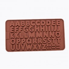 Форма для шоколада силикон "Английский алфавит" 21х11х1,5 см (5 шт)