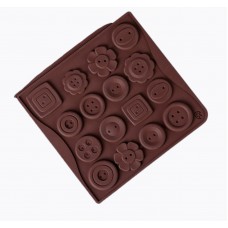Форма для шоколада и льда силикон "Пуговки" 16 ячеек 17,4х16,5х04 см см (5 шт)