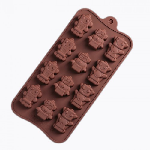 Форма для шоколада и льда силикон "Роботы" 21х12х1,5 см (5 шт)