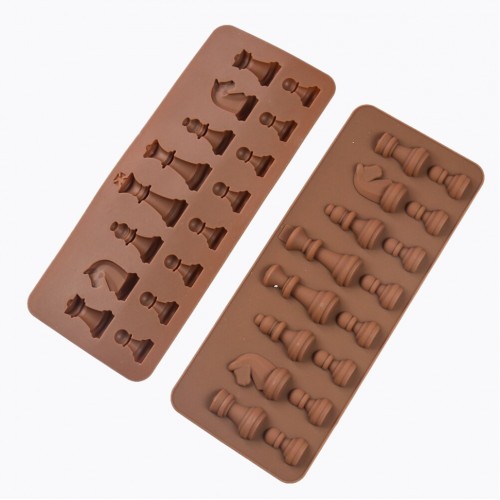 Форма для шоколада силикон "Шахматные фигурки" 21х8,5х2 см (5 шт)