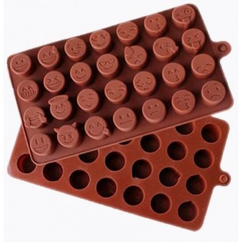 Форма для шоколада силикон "Смайлики" 22х11х2 см (5 шт)