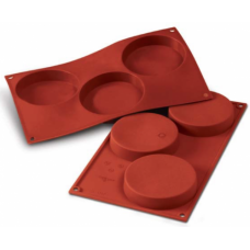 Форма для выпечки силикон "Диск" 3 ячейки 10,3х2 см (2 шт)