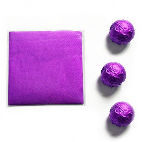 Фольга для конфет "Фиолетовая" 10х10 см (100 шт) (2 шт)