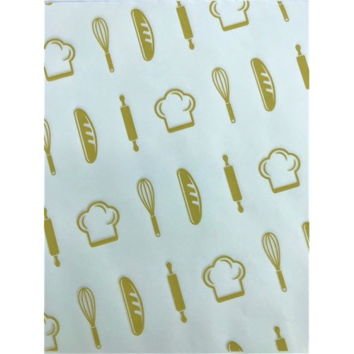 Бумага для бенто-тортов принт "Пекарня" (10 шт) 18х18 см (10 шт)