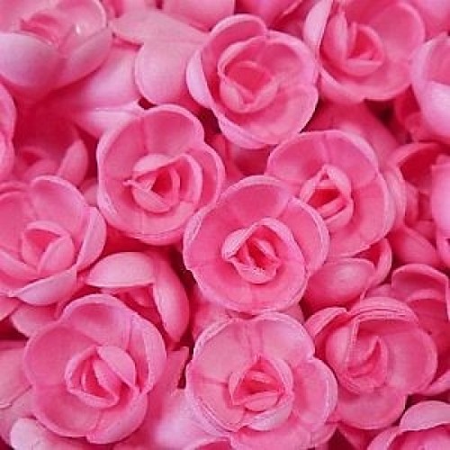 Вафельные Розы малые сложные розовые 80 шт