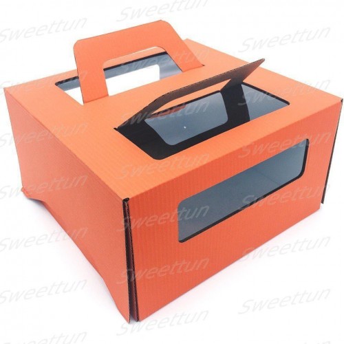 Коробка (ручка/окно) оранжевая 210-210-115 мм (20шт)