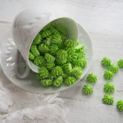 Сахарные фигурки "Мини-безе" зеленые 250 гр