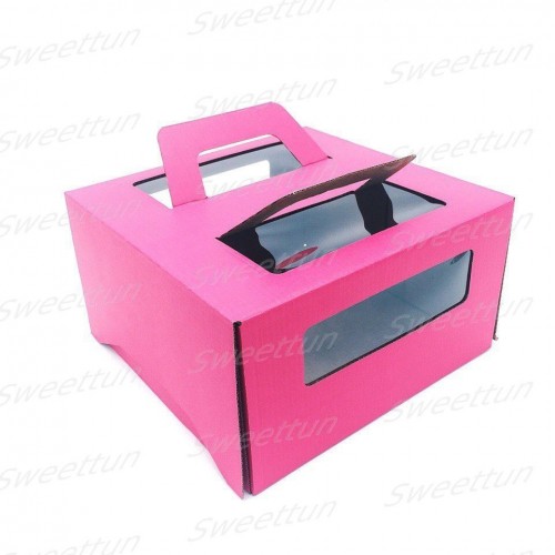 Коробка (ручка/окно) розовая 210-210-115 мм (20шт)