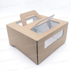 Коробка (ручка/окно) бурая 210-210-115 мм (20шт)