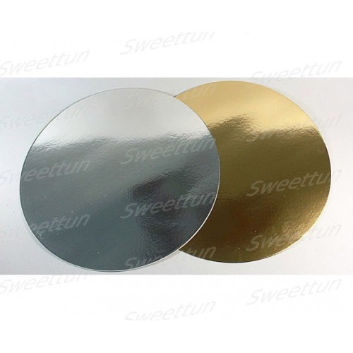 Подложка круглая золото/серебро 120х0,8мм (100шт)