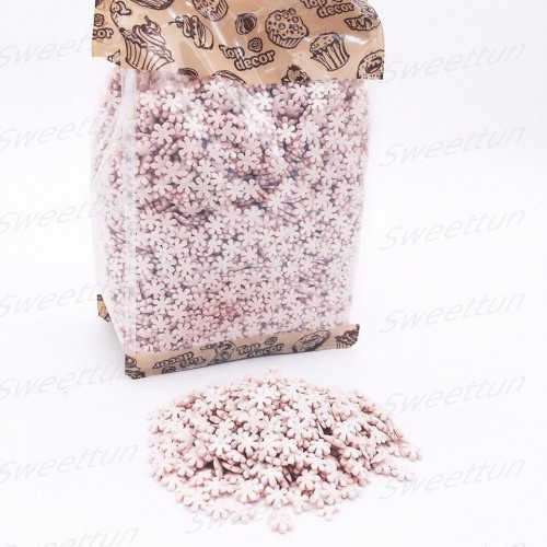 Посыпка "Снежинки" розовые перламутровые (750 гр) 3 шт
