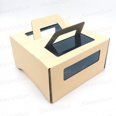 Коробка (ручка/окно) бежевая 210-210-115 мм (20шт)