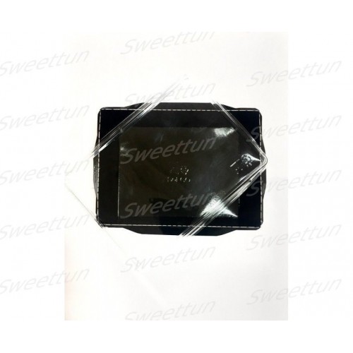 Коробка для пирожных с прозрачной крышкой ЭКО 500 (черная) 50 шт