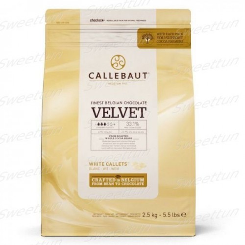 Шоколад "Callebaut Velvet" белый 32% (2.5 кг)