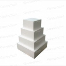 Форма муляжная для торта квадратная прямой край 20х20 см высота 10 см (2 шт)