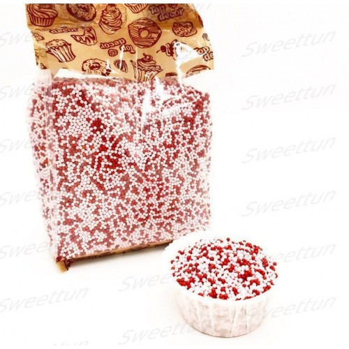 Посыпка шарики "красные/розовые перламутровые" 2 мм 1 кг (3 шт)