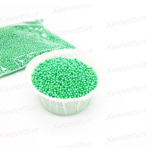 Посыпка Посыпка шарики (зеленые перламутровые) 2мм 1 кг (3 шт)