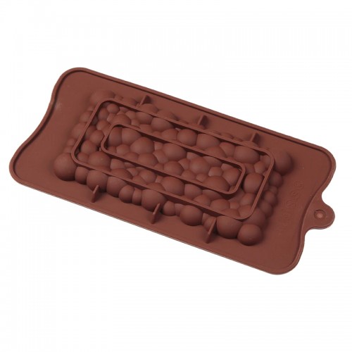 Форма для шоколада силикон "Плитка пузырьки" 21х11 см (5 шт)