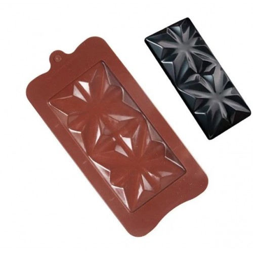 Форма для шоколада силикон "Плитка калейдоскоп" 15,5х8 см (5 шт)