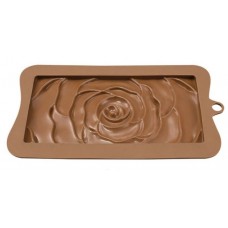 Форма для шоколада силикон "Плитка роза" 16х7,5 см (5 ш)