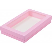 Коробка для клубники в шоколаде (розовая матовая) 250х150х40 мм (50 шт)